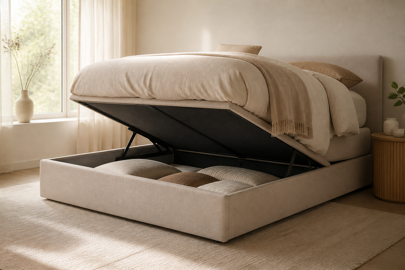 Boxspring met opbergruimte of zonder: welke past bij weinig bergruimte?