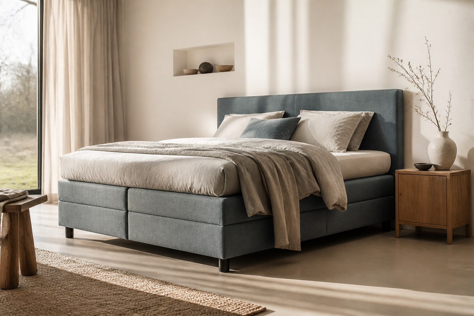 Hoe vind je een boxspring in groen, blauw of taupe voor jouw kamer?
